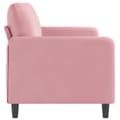 Miniatyrbild 4 av 8: vidaXL 3-sitssoffa rosa 180 cm sammet