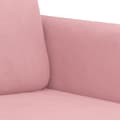 Miniatyrbild 6 av 8: vidaXL 3-sitssoffa rosa 180 cm sammet