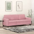 Miniatyrbild 1 av 8: vidaXL 3-sitssoffa rosa 180 cm sammet