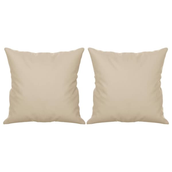 vidaXL 2-personers sofa med puder 140 cm mikrofiberstof creme