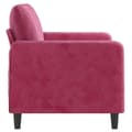 Miniatyrbillede 3 af 8: vidaXL 2-personers sofa 120 cm fløjl vinrød