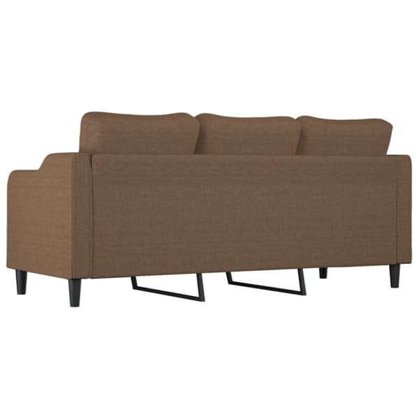 vidaXL 3-sitssoffa brun 180 cm tyg