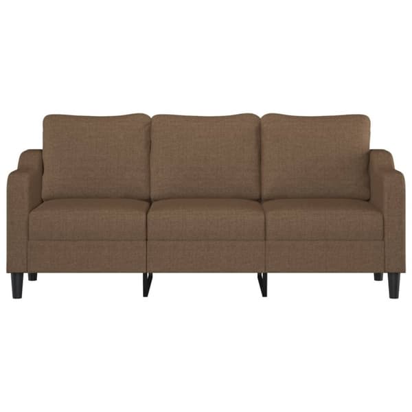 vidaXL 3-sitssoffa brun 180 cm tyg