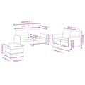 Miniatyrbillede 8 af 9: vidaXL sofasæt 3 dele velour gul