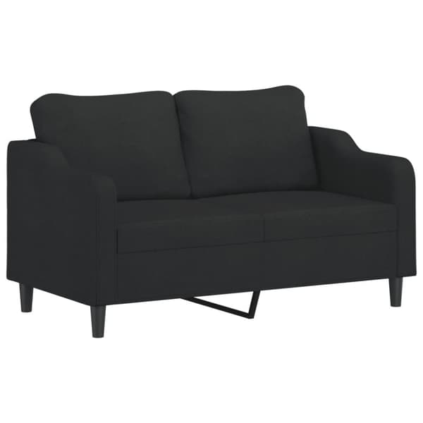 vidaXL sofasæt 2 dele med puder stof sort