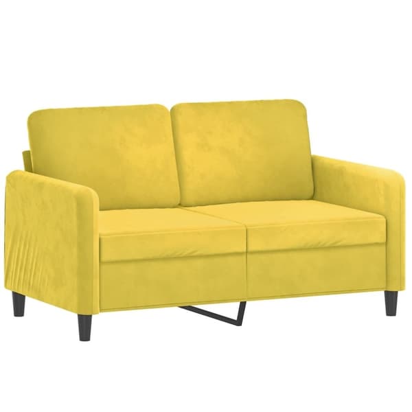 vidaXL sofasæt 2 dele med puder velour gul
