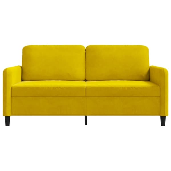 vidaXL 2-personers sofa 140 cm fløjl gul