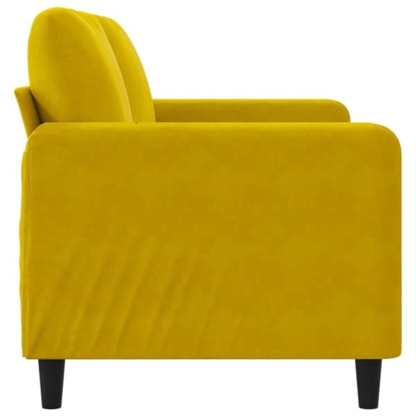 vidaXL 2-personers sofa 140 cm fløjl gul