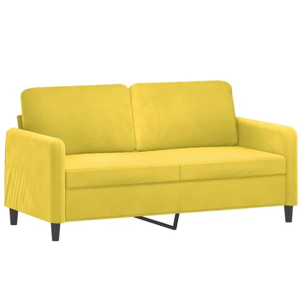 vidaXL 2-personers sofa 140 cm fløjl gul