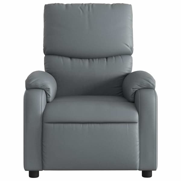 vidaXL Elektrisk massagefåtölj grå konstläder