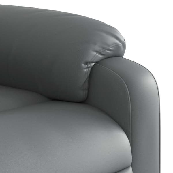 vidaXL Elektrisk massagefåtölj grå konstläder