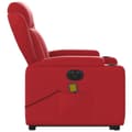 Miniatyrbild 8 av 9: vidaXL Massagefåtölj med uppresningshjälp röd konstläder