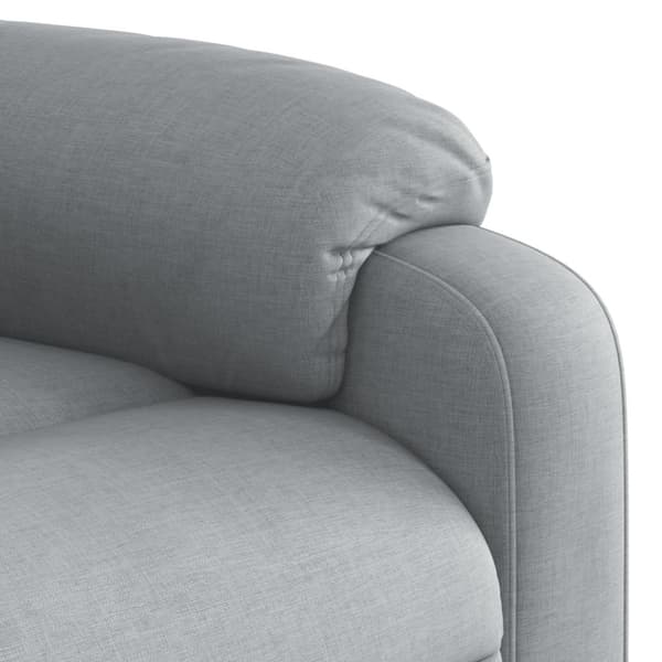 vidaXL Elektrisk reclinerfåtölj med uppresningshjälp ljusgrå tyg