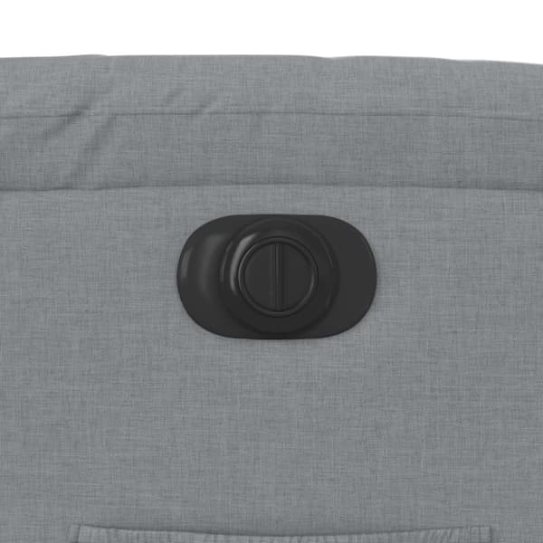 vidaXL Elektrisk reclinerfåtölj med uppresningshjälp ljusgrå tyg