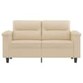 Miniatyrbillede 3 af 8: vidaXL 2-personers sofa 120 cm mikrofiberstof cremefarvet