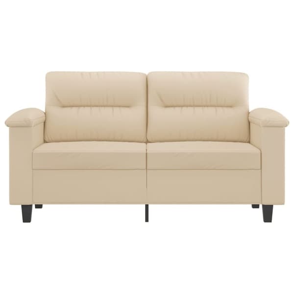 vidaXL 2-personers sofa 120 cm mikrofiberstof cremefarvet