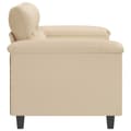 Miniatyrbillede 4 af 8: vidaXL 2-personers sofa 120 cm mikrofiberstof cremefarvet