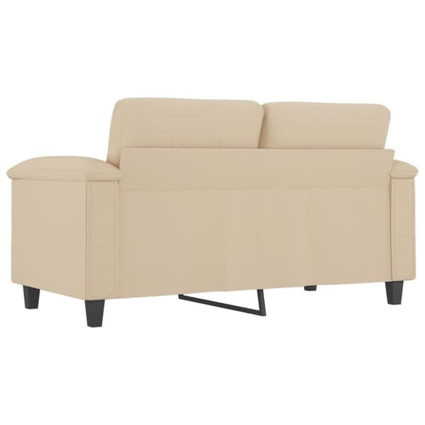 vidaXL 2-personers sofa 120 cm mikrofiberstof cremefarvet