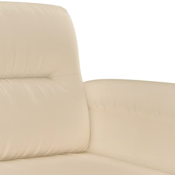 vidaXL 2-personers sofa 120 cm mikrofiberstof cremefarvet