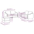 Miniatyrbillede 7 af 8: vidaXL sofasæt 3 dele med hynder stof lysegul