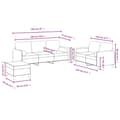 Miniatyrbillede 10 af 10: vidaXL sofasæt 3 dele med puder velour sort