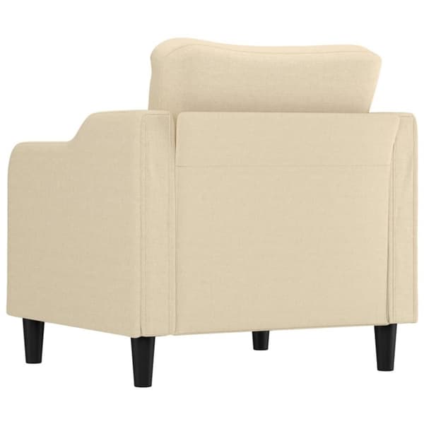 vidaXL lænestol 60 cm stof cremefarvet