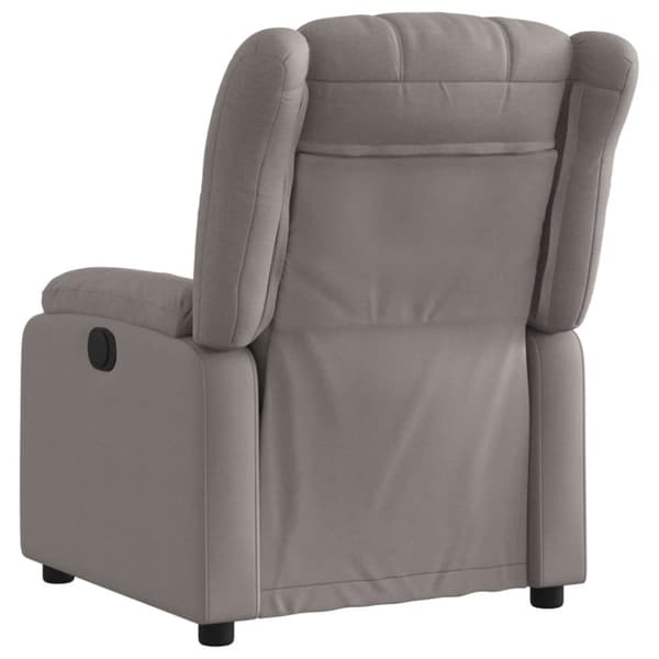 vidaXL Elektrisk reclinerfåtölj taupe tyg
