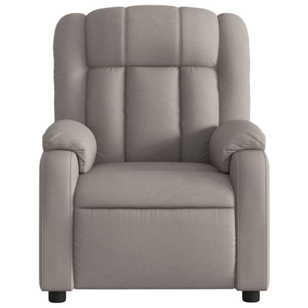 vidaXL Elektrisk reclinerfåtölj taupe tyg