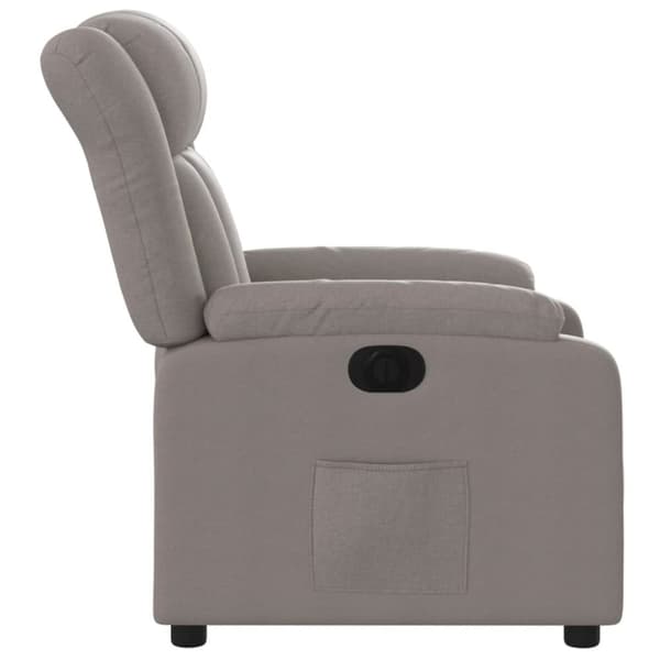 vidaXL Elektrisk reclinerfåtölj taupe tyg