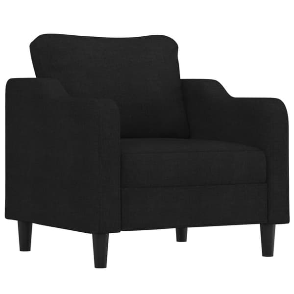vidaXL Fåtölj svart 60 cm tyg