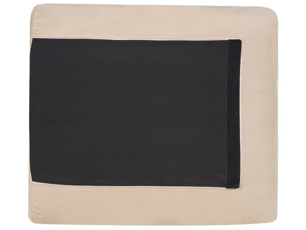 Hjørnesofa Beige Fløyel 4-seter Svarte ben Polstrede sete- og ryggputer Moderne Retro Stue