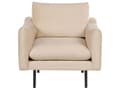 Miniatyrbilde 8 av 11: Sofagruppe Beige Fløyel 3-seter sofa Lenestol Fotskammel Polstrede sete- og ryggputer Svarte ben Moderne Retro Stue Sittegruppe