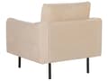 Miniatyrbilde 9 av 11: Sofagruppe Beige Fløyel 3-seter sofa Lenestol Fotskammel Polstrede sete- og ryggputer Svarte ben Moderne Retro Stue Sittegruppe