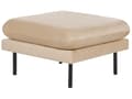 Miniatyrbilde 10 av 11: Sofagruppe Beige Fløyel 3-seter sofa Lenestol Fotskammel Polstrede sete- og ryggputer Svarte ben Moderne Retro Stue Sittegruppe