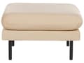 Miniatyrbilde 11 av 11: Sofagruppe Beige Fløyel 3-seter sofa Lenestol Fotskammel Polstrede sete- og ryggputer Svarte ben Moderne Retro Stue Sittegruppe