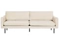 Pikkukuva 1 / 11: Sohva vaalea beige kolmelle samettiverhoilu alumiinijalat pehmusteet moderni retro