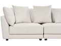 Miniatyrbild 6 av 11: Soffa 3-sitsig Off-White Polyestertyg Klädsel Soffa Fotpall Extra Kuddar Vardagsrum