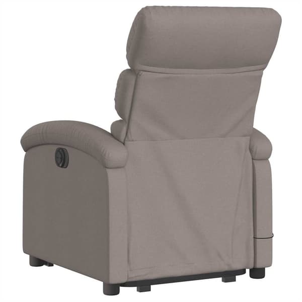 vidaXL Massagefåtölj med uppresningshjälp taupe tyg