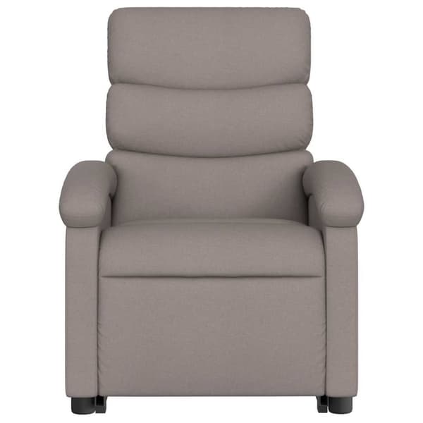 vidaXL Massagefåtölj med uppresningshjälp taupe tyg