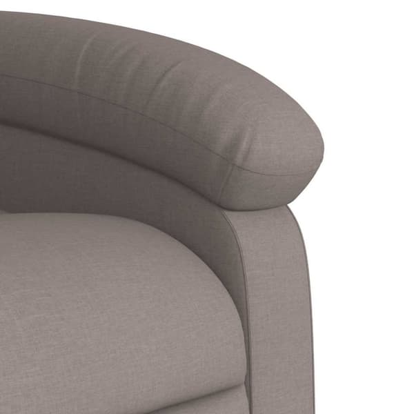 vidaXL Massagefåtölj med uppresningshjälp taupe tyg