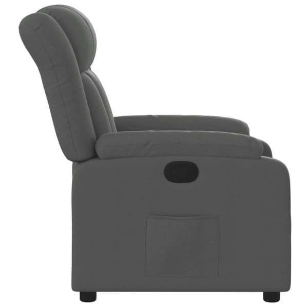 vidaXL Reclinerfåtölj mörkgrå tyg