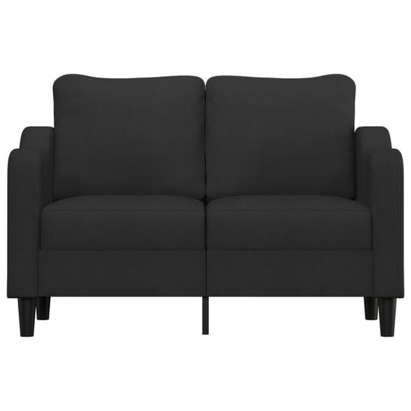 vidaXL 2-sitssoffa ljusgrå Svart 120 cm tyg