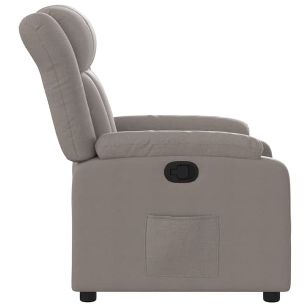 vidaXL Reclinerfåtölj taupe tyg