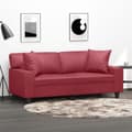 Miniatyrbillede 8 af 8: vidaXL 2-personers sofa med pyntepuder 140 cm kunstlæder vinrød