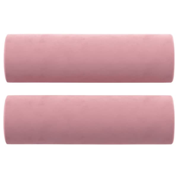 vidaXL 2-personers sofa med pyntepuder 120 cm velour pink