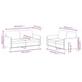 Miniatyrbillede 6 af 7: vidaXL sofasæt 2 dele velour gul