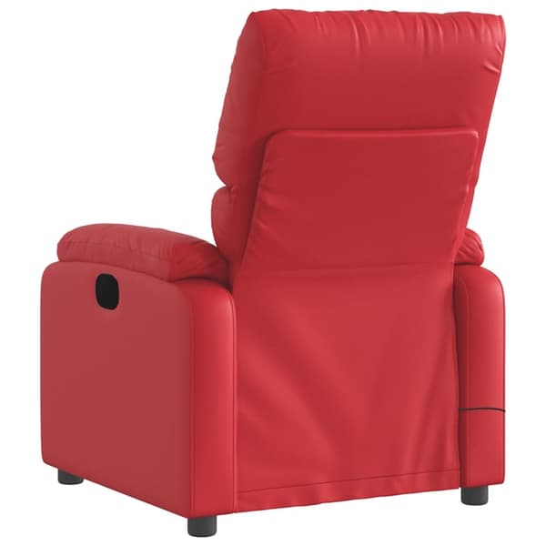 vidaXL Elektrisk massagefåtölj röd konstläder