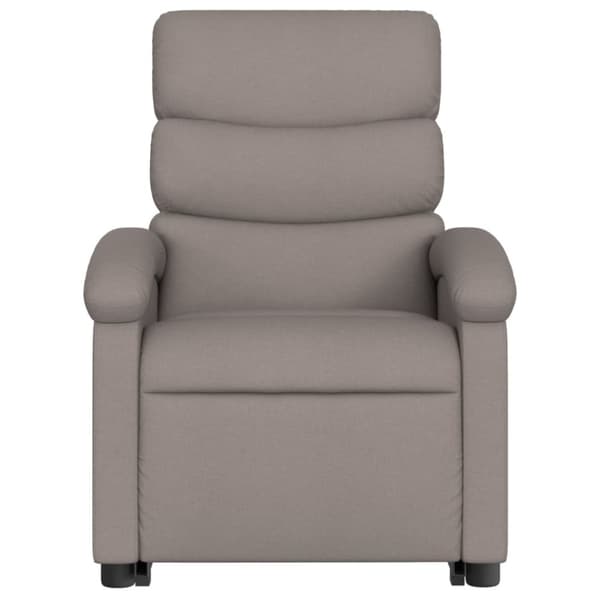 vidaXL Elektrisk reclinerfåtölj med uppresningshjälp taupe tyg