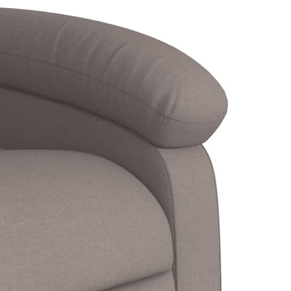 vidaXL Elektrisk reclinerfåtölj med uppresningshjälp taupe tyg