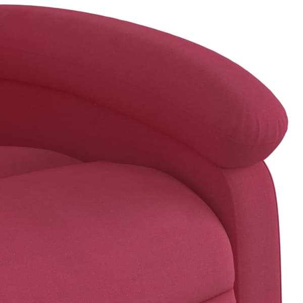vidaXL Reclinerfåtölj med uppresningshjälp vinröd sammet